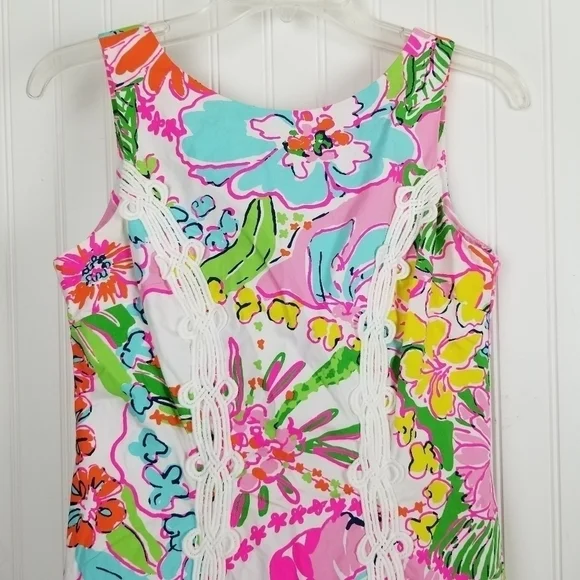 Lilly Pulitzer Target 20th Anniversary Nosey Posie Sleeveless Dress Lace Size 2 - Picture 2 of 16